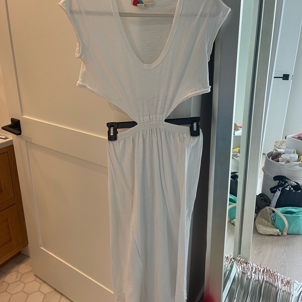 FREE PEOPLE BEACH White Cut-Out Midi Dress